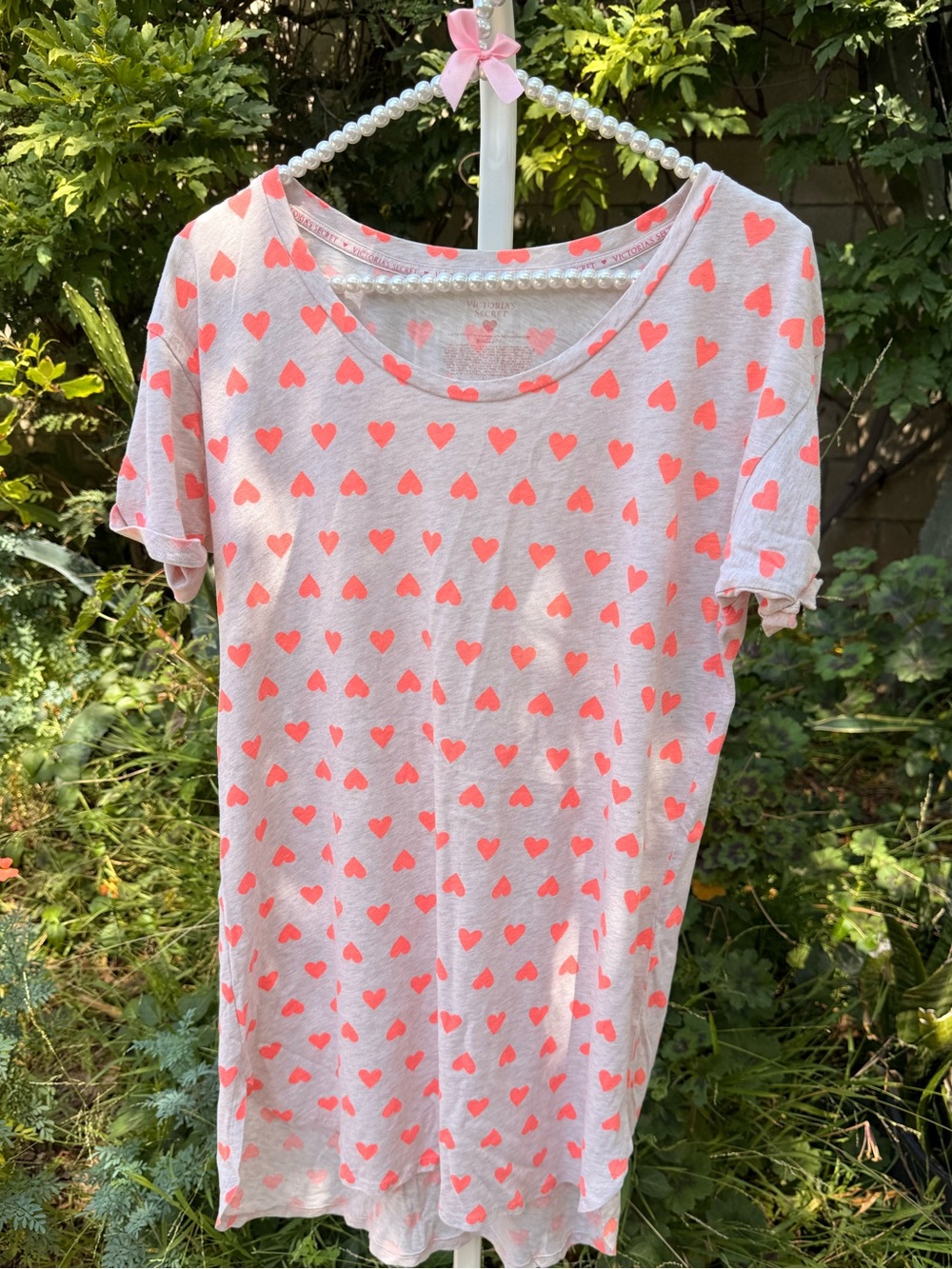 Victoria's Secret Sleep Shirt Crewneck with Hearts